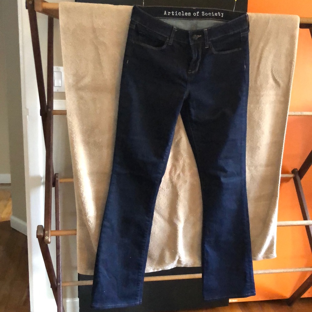 Articles of Society Dark denim jeans.
